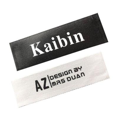 China High Quality Washable Black Apparel Taggs Apparel Neck Woven Label T-Shirt for sale