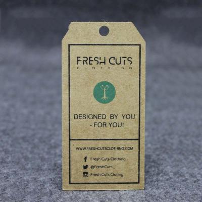 China Viable Hot Sale Kraft Logo Tags Hang Tags For Hanging Tagged Clothing for sale