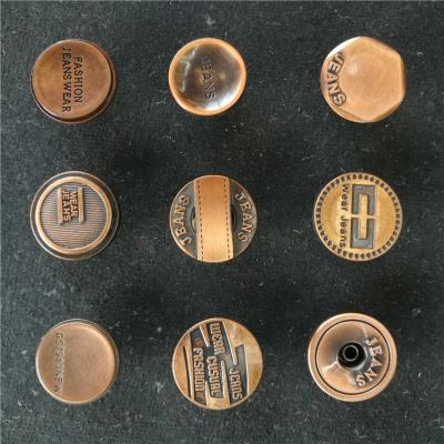 China Sustainable High Quality Latest Factory Custom Rubber Rivets Jean Buttons for sale