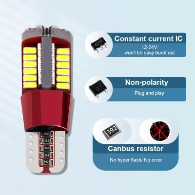 China Extremely Superb Bright 3030 T10 LED Bulbs Canbus 194 LED Chipset For Car Truck Interior Dome Door License Plate Lights for sale