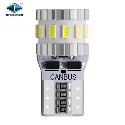 China Canbus 3014 18SMD 2W 12V T10 Manufacturer Car Led Light Led Wedge Bulbs With Non Polarity for sale