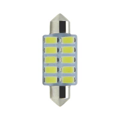 China Simple Style Fast Delivery Wholesale Led Bulbs SMD 5730 Festoon 10 LED 39mm 6000k-6500k Natural White Led Car Light Bulb for sale