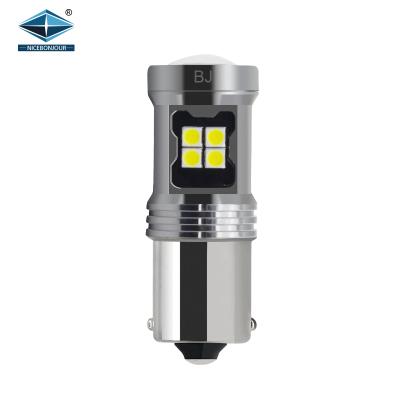 China White 15SMD Amber Led T20 7440 Non-Polarity Signal Brake Bulb 3030 Reverse 7443 1156 1157 Car Led Bulbs for sale