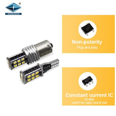 China Constant Current High Brightness W16W Led T15 2835 15smd Reverse LED Auto Backup Light For All Cars 12V 24V for sale