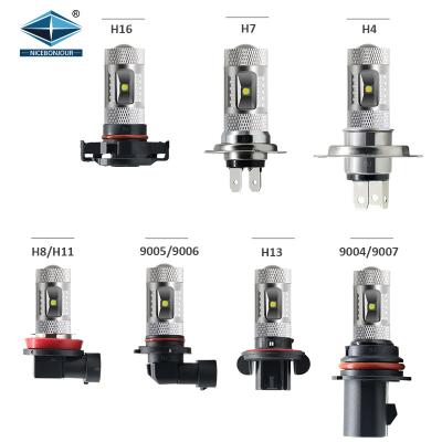 China Constant Current Auto Lighting System H4 H11 H7 H13 9006 9005 Led Fog Light Bulbs 12v Led 6SMD 3535 Chip Fog Driving Light for sale