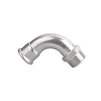 China Water System Pipeline Stainless Steel Type A Male Inox Press Fittings Bend Pipe Factory Fit OEM for sale