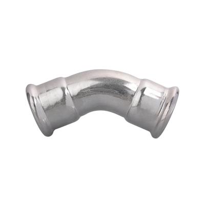 China Cost Effective Water System Pipeline Press Fittings SS304 Stainless Steel Obtuse 45 Degree Elbow for sale