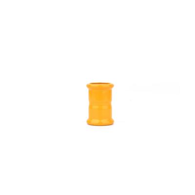 China Customized Yellow Carbon Steel Plug End PE Press Fittings Carbon Steel Gasoline System Use for sale