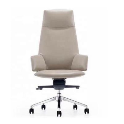 China Commercial Functional BIFMA Metal Office Rotation Curved Extended Chair High Back Leather Boss Office Chair for sale