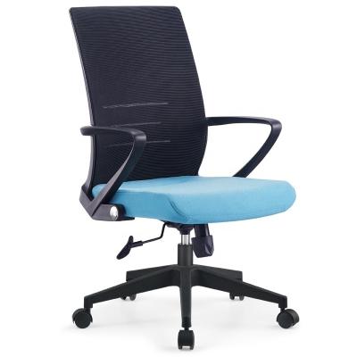 China Adjustable(Height)Meeting Modern Office Chair Plastic Swivel Mesh Clerk Computer Metal Reception Desk Chair for sale