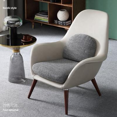 China Factory Direct Extended Leather Mold Foam Living Room Leisure Chair With Metal Wood Outdoor Legs for sale