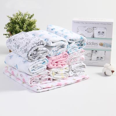 China New-fashion 2021 accept custom made eco-frienely wrap blankets organic baby wrap set for all season for sale