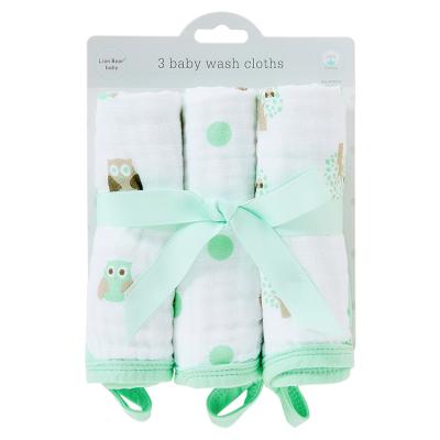 China Baby Bath Cleaning China New Product Comfort Muslin Cotton Animal Printing 100% Baby Barth Towel Wash Clothes for sale