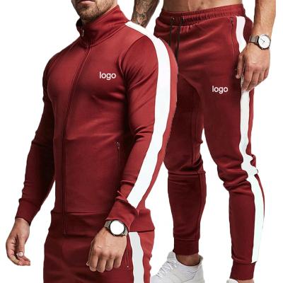 China Wholesale Breathable Sports Wear Design Custom Logo Men Tracksuit Sweatshirt Set 2 Piece Zipper Tracksuit Jogging Tracksuit for sale