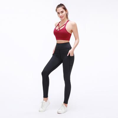 China Crack Control Tummy Waist Top! crack! Pocket Lift Breathable Women Butt Lift Yoga Pants for sale