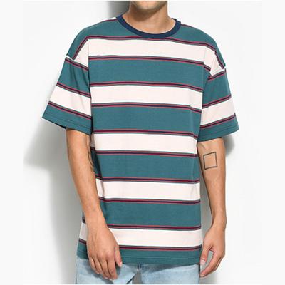 China Wholesale Custom High Quality Hemp New Arrival High Quality New Arrival Comfortable Spandex Anti-Pilling Stripe Anti-Pilling Men's Gym T-Shirt Breathable for sale