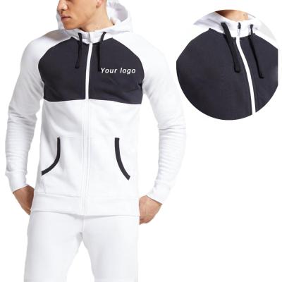 China Breathable Wholesale Sports Wear Design 2 Piece Set Zipper Up Tracksuit Custom Print Male Sweatshirt Set Gym Workout Men Jogging Tracksuit for sale