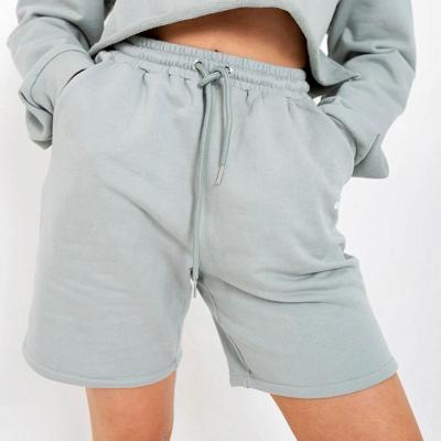 China Wholesale Breathable High Waist Shorts Terry Drawstring Loose Sweat Shorts Running Gym Sports For Women for sale