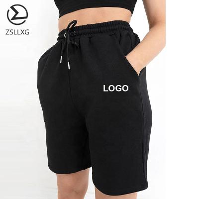 China Wholesale Breathable High Waist Loose Sweat Shorts Crop Drawstring Gym Running Shorts For Women for sale