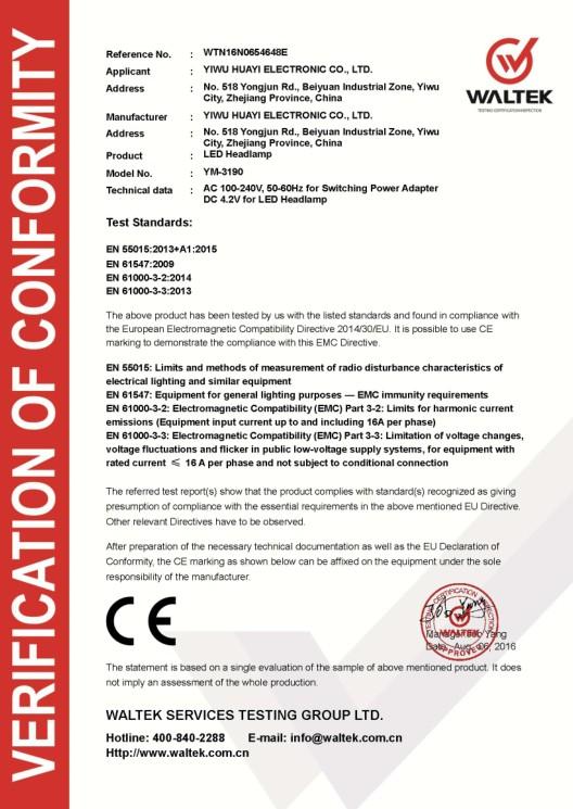 CE - Yiwu Huayi Electronics Co., Ltd.