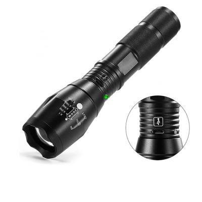 China Top Rated Zoomable Focus Flashlight XML T6 Adjustable Focus 5 Modes Brightest 1000 Lumens Water Resistant LED Tactical Torch for sale