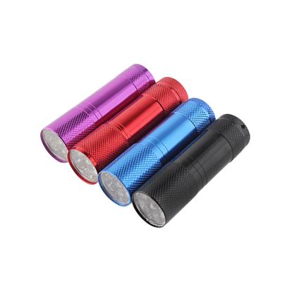 China Factory Supply RoHS Camping Promotional Dry Battery Power Source Pocket Mini 9 Led Flashlight for sale