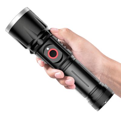 China SmilingShark High Power Shoot USB Rechargeable Torch USB Rechargeable Flashlight Long Camping Waterproof Lightweight Zoomable Led Torch for sale