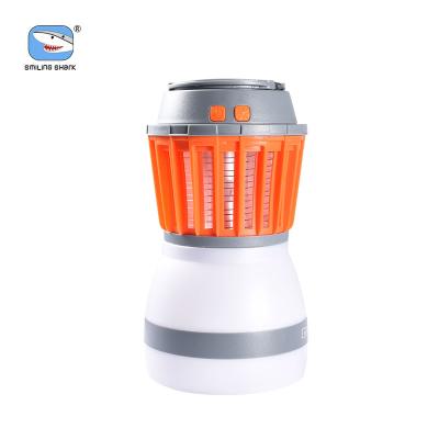 China Multifunctional Portable Light USB Portable Rechargeable Camping Light Shark Light Travel Smile Light with Waterproof Mosquito Camping Torch for sale