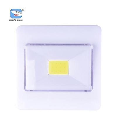 China Indoor Wall Lights Indoor COB LED COB LED Wall Light ABS Wall Lamp ABS Wall Lamp 1.5V AC Plastic Indoor Removable SMILE Dry Battery With Magnet for sale