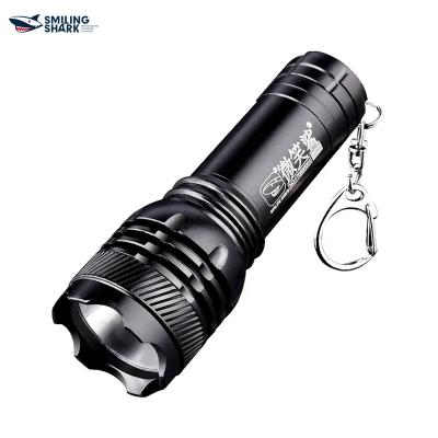 China SMILINGSHARK Mini Torch Strong Light 16340 XPE LED Lithium Battery Rechargeable Flashlight for sale