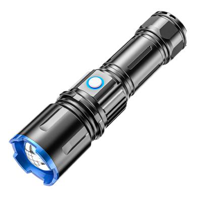 China Smilingshark Portable High Power Flashlight P70 LED Torch Light Buzz USB Charging Outdoor Flashlight USB Charging for sale