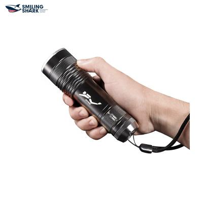 China Strong Light Professional Outdoor Underwater Strong Light Aluminum LED Lighting Rechargeable Battery Power Supply Diving Torch Flashlight for sale