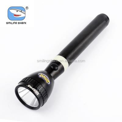 China Camping Smiling Shark High Power 3 Watt XPE LED Torch Rechargeable Flashlight for sale