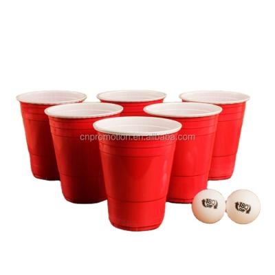 China Party 16OZ Hign Quality Disposable Plastic Stink Game Red Beer Mug Party for sale