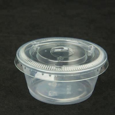 China Restaurant Customize 2oz Clear PP Plastic Disposable Yogurt Cups With Lid for sale