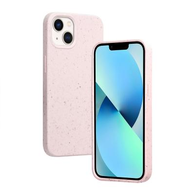 China Eco-Friendly PLA PBAT Phone Case Factory Shockproof Biodegradable Particle Fiber Phone Protect Cover For Iphone 13 Pro Max Series Designer for sale