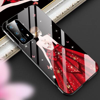 China Mobile Phone Accessories Tempered Glass Shockproof Phone Case With Custom Design Logo For Huawei Mate 30 40 pro P40 pro+ for sale