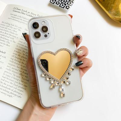 China DIAL Factory Designer Phone Cases For iphones XR 13 Series Clear Transparent Cell Phone Pro Cover With Crystal Mirror For Dial for sale