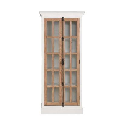 China K/D Salon Cabinet Two Tone Curio Cabinet for sale