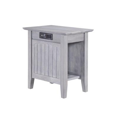 China K/D Nantucket Chair Side Table with Driftwood Charging Station for sale