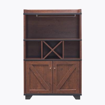 China Cheap K/D Farmhouse Wooden Wine Cabinet for sale