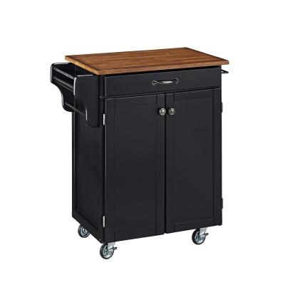 China Durable Wooden White Kitchen Cart with Wheels, Sideboard for sale