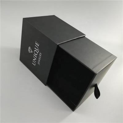 China Beautiful Custom Gift Box Packaging Gift , Elegant Black Slide Paper Cardboard Drawer Boxes for sale