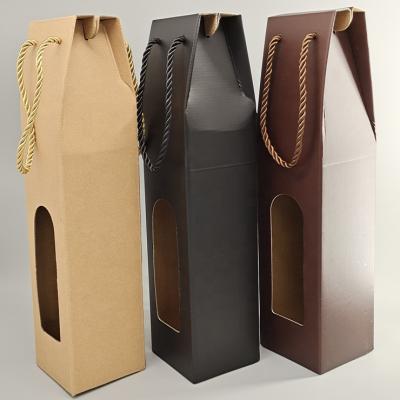 China High Quality Recycled Materials Factory Gift Packaging Wine Bottle Paper Boxes for sale