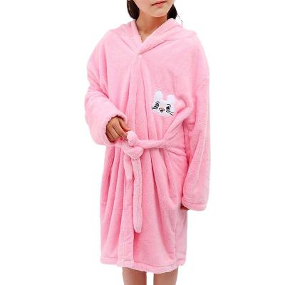 China New Soft Fur Plush Cartoon Pattern Kids QUICK DRY Sale Bathrobe for sale