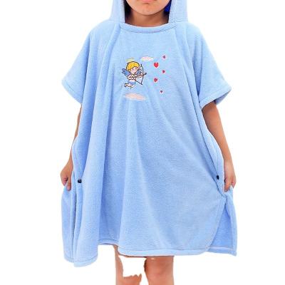 China QUICK DRY wholesale children's hooded wool kids bathrobe boys girls pajamas children's bathrobe for sale