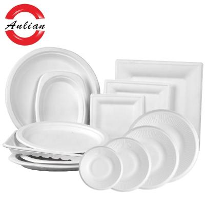 China Disposable 100% Biodegradable Tableware Food Tray / Dish Maker for sale