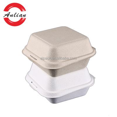 China Biodegradable Disposable Bagasse Takeaway Quick Food Packaging To Go Containers Food Take Out Box for sale