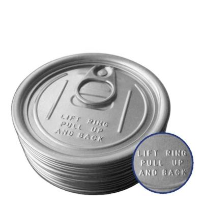 China Child Safe Aluminum Lid Plastic Jar Can Lid 73mm Round Easy Open Ends for sale