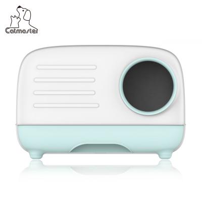 China New Design Sustainable Self Cover Cat Scratcher Cat Litter Box Large Self Cleaning Trash Can for sale